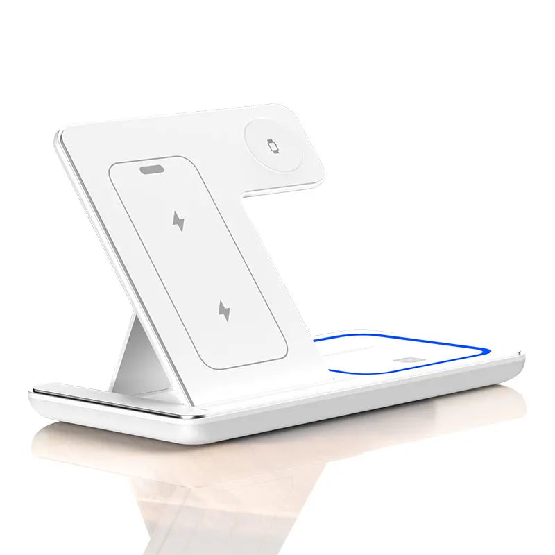 ElectriFold™ 3-in-1 Fast Wireless Charging Stand – Foldable, Ultra-Fast Power for iPhone, Apple Watch & AirPods Pro